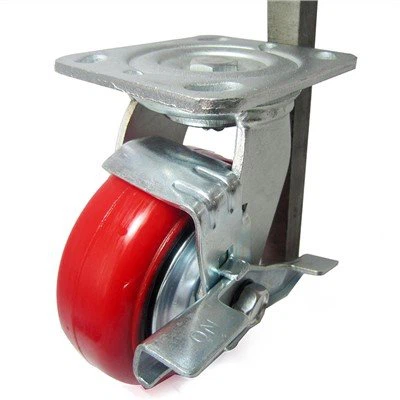 Ruedas giratorias de hierro fundido PU